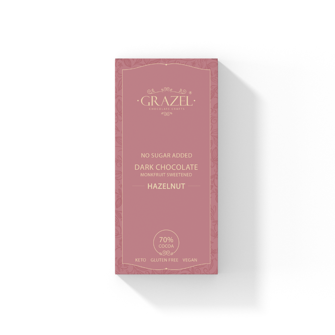 Sugar free Dark Chocolate - Hazelnut - Classic Bar