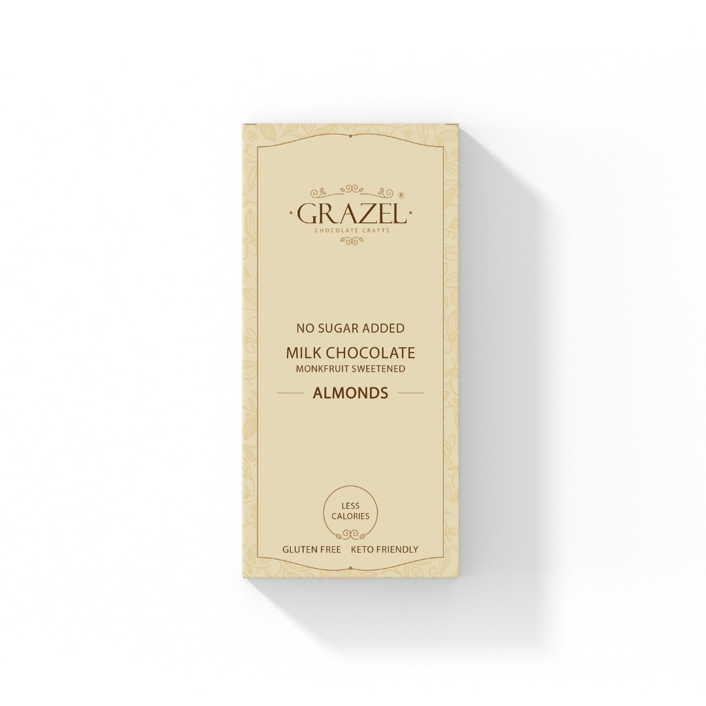 Sugar free Milk Chocolate - Almonds - Classic Bar
